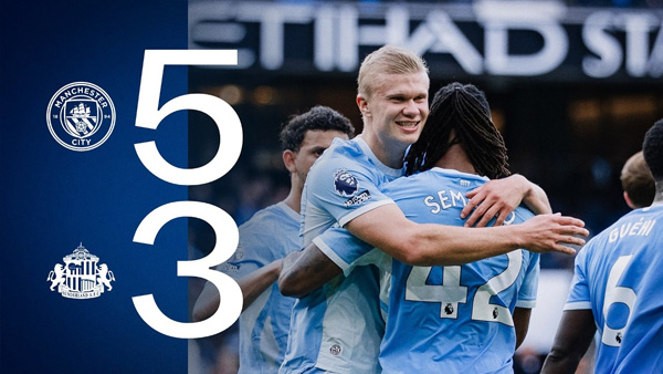 Manchester City vs Sunderland